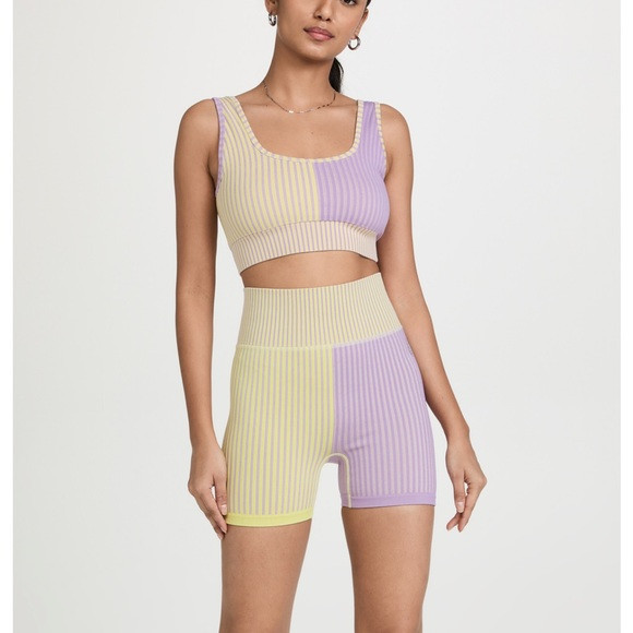 FP Movement Striped Bra and Mixing Shorts SET | Poshmark