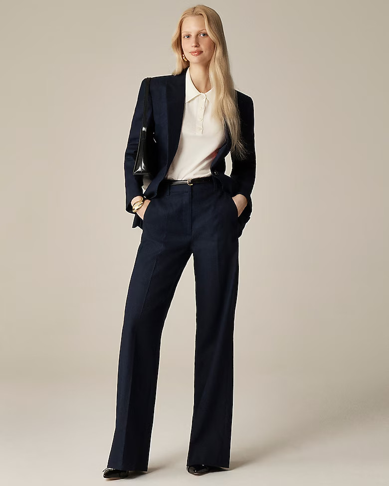 Carolina flare pant in stretch linen blend | J. Crew US