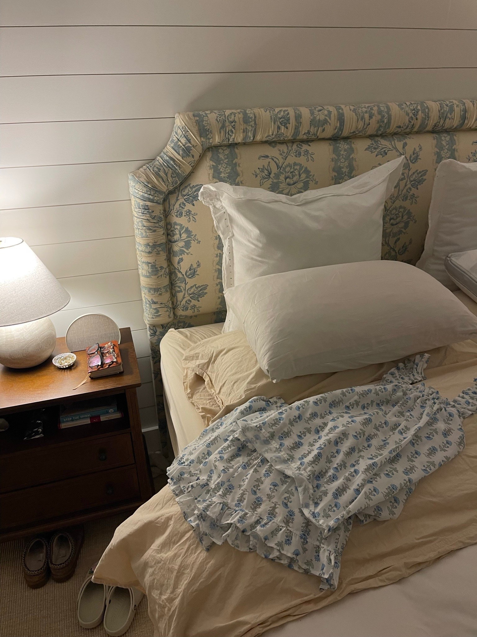 [3/23/26] Bedroom details ❤️ 

Wayfair nightstand, Hatch 2 Alarm, Target Lamps, and Homegoods pillows. 

Sheets are from COOP, code is VIVIANE we are lovingggg these 100% cotton percale sheets + their pillows are adjustable (can take out stuffing) Code works directly on their site! 

amazon pajamas under $35 | linen/cotton blend fabrication which I love!

#LTKgrwm #LTKSeasonal #LTKHome