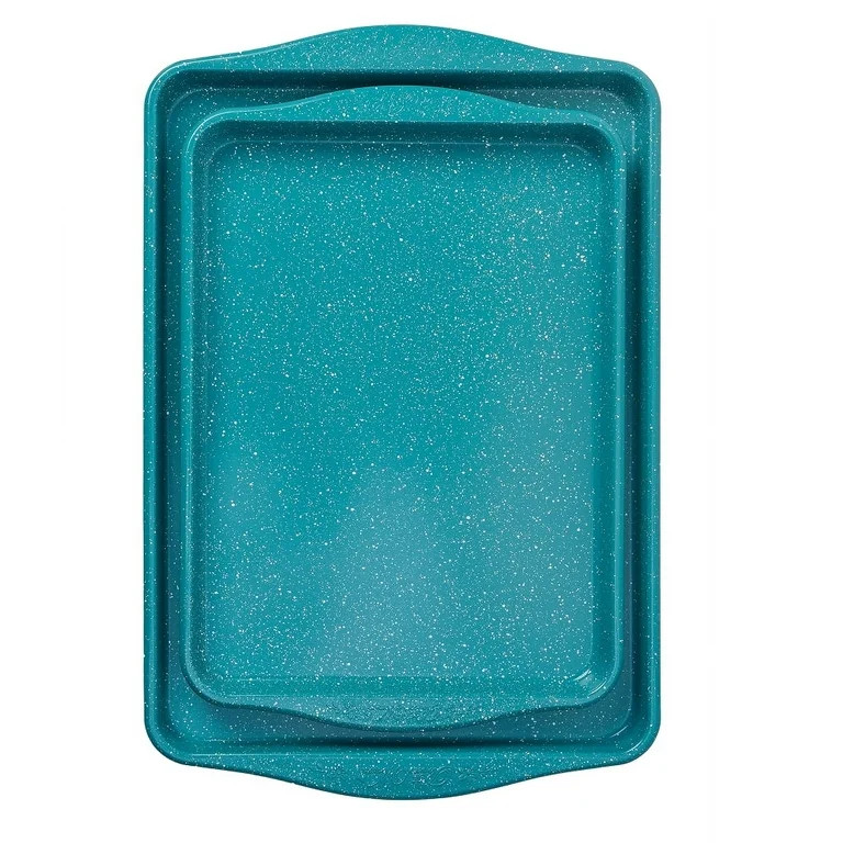 The Pioneer Woman Teal Speckle 2-Piece Nonstick Aluminum Cookie Sheets, 13" x 18" and 11" x 15" | Walmart (US)