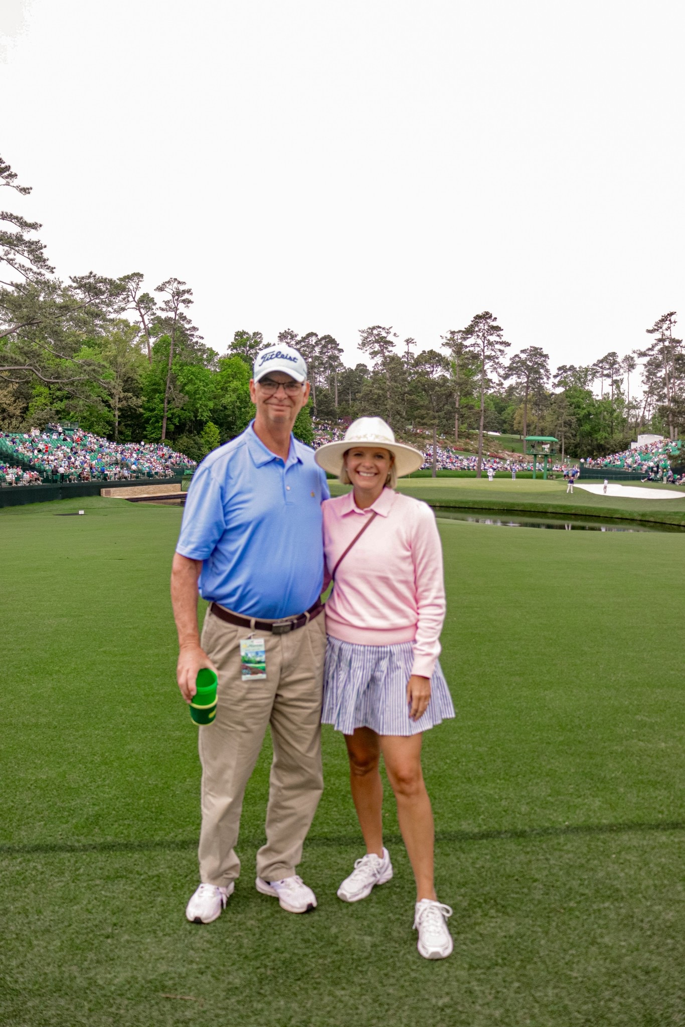 Green and white pleated skort TTS
Light pink sweater with gold on the sleeves TTS

#LTKTravel #LTKOver40 #LTKActive