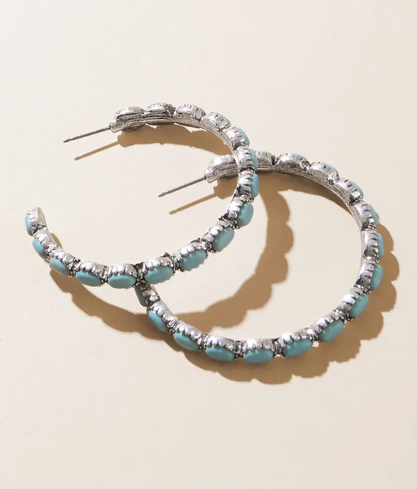 Turquoise Hoop Earring | Buckle