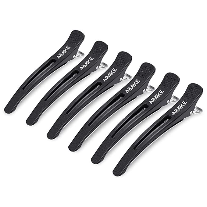 AIMIKE 6pcs Professional Hair Clips for Styling Sectioning, Non Slip No-Trace Duck Billed Hair Cl... | Amazon (US)