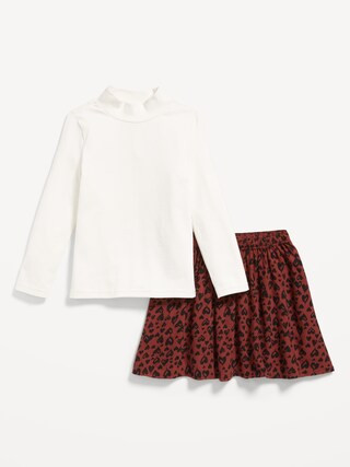 Mock-Neck Top and Skirt Set for Toddler Girls | Old Navy (US)