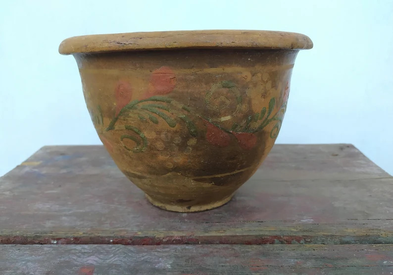 Very Old Antique Ancient Clay Vessel - Brown Clay Pot - Rustic Bowl - Primitives Decor- Country D... | Etsy (Global)
