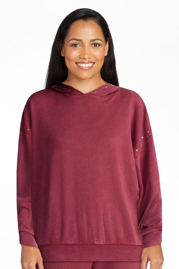 No Boundaries Mineral Wash Studded Fleece Oversized Hoodie, Women's XXS-XXL | Walmart (US)