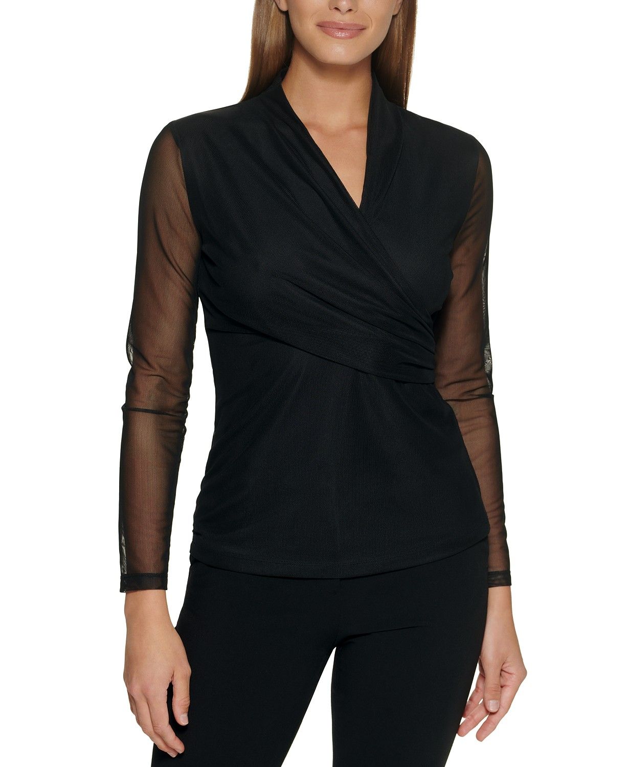 DKNY Side-Ruched Top & Reviews - Tops - Women - Macy's | Macys (US)