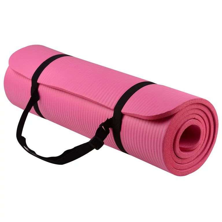 Everyday Essentials All-Purpose 1/2 In., High Density Foam Exercise Yoga Mat Anti-Tear with Carry... | Walmart (US)