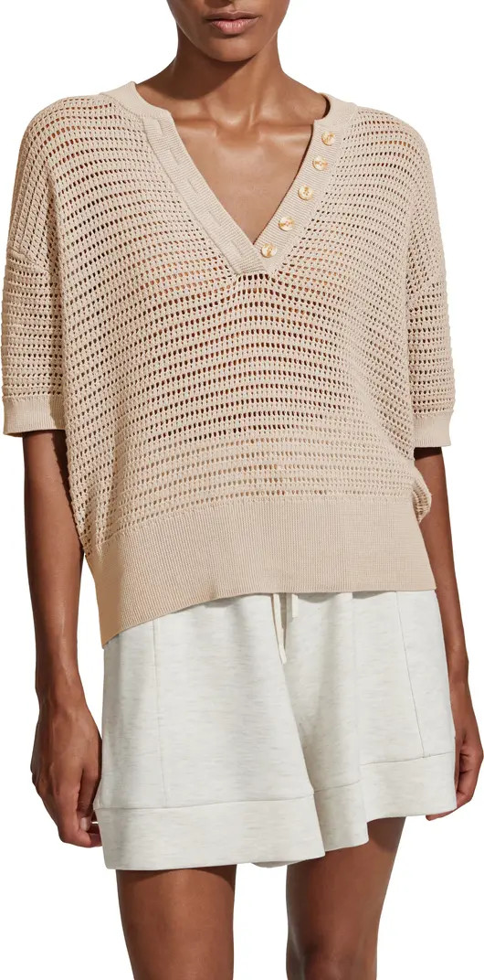Varley Callie Sheer Knit Cotton Top | Nordstrom | Nordstrom