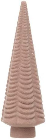 Creative Co-Op 2" Round x 6" H Flocked Resin Tree, Pink Figures and Figurines, Multi | Amazon (US)