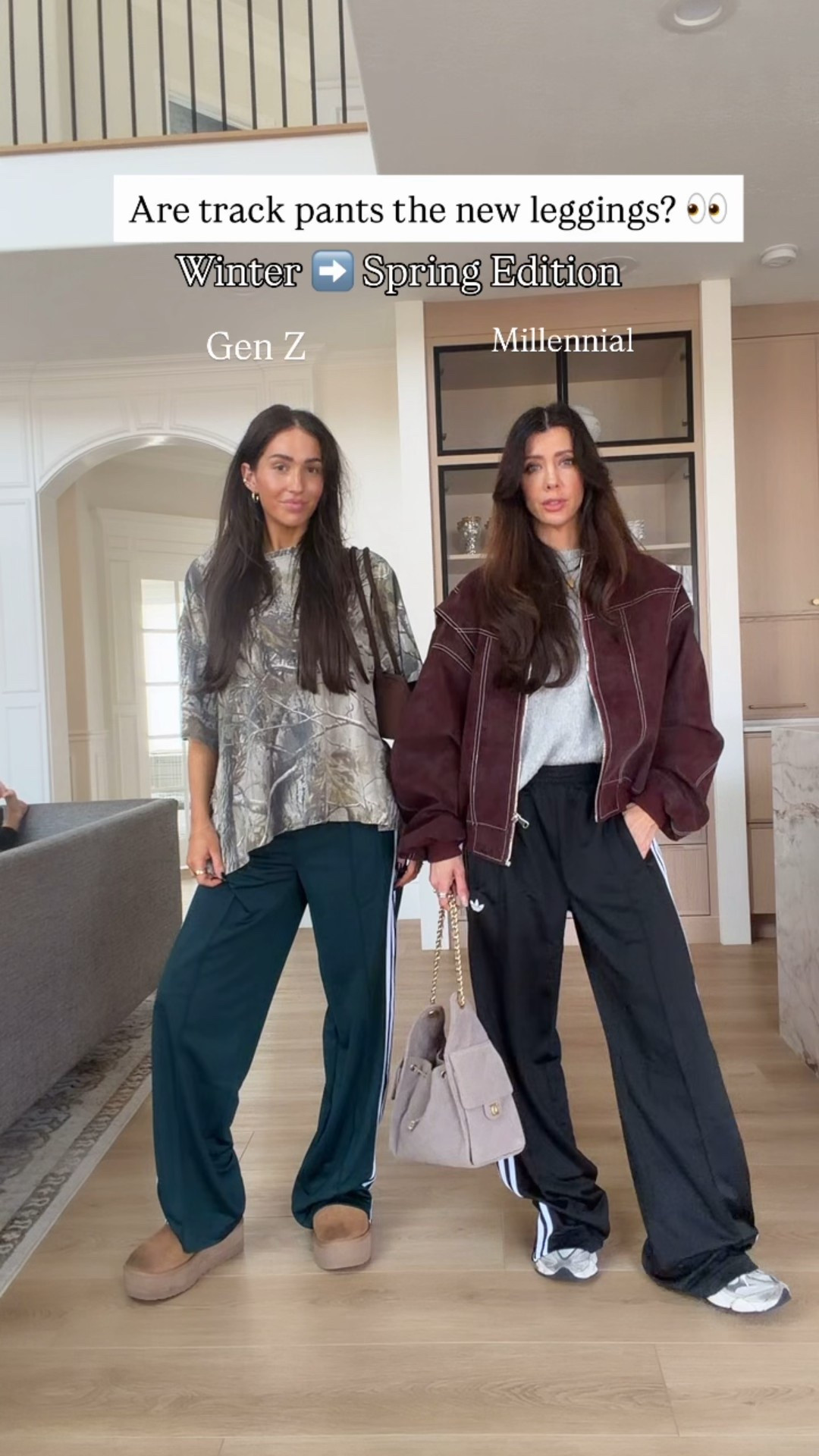 We are both wearing the size small in the Adidas pants! They run pretty true to size size down if you don’t want an oversize fit ￼

#LTKOver40 #LTKSeasonal #LTKootd