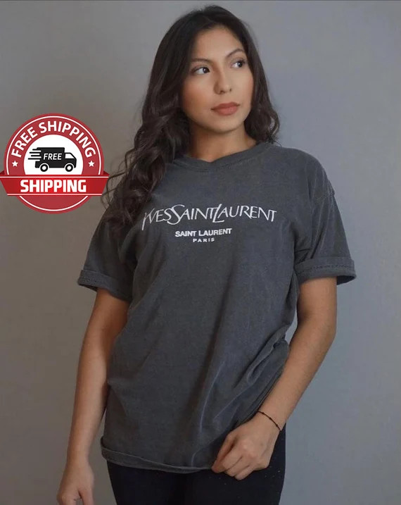 Luxury T-shirt , YSL t-shirt ,  Yves Saint Laurent T-Shirt, Ysl shirt, T-SHIRT | Etsy (US)