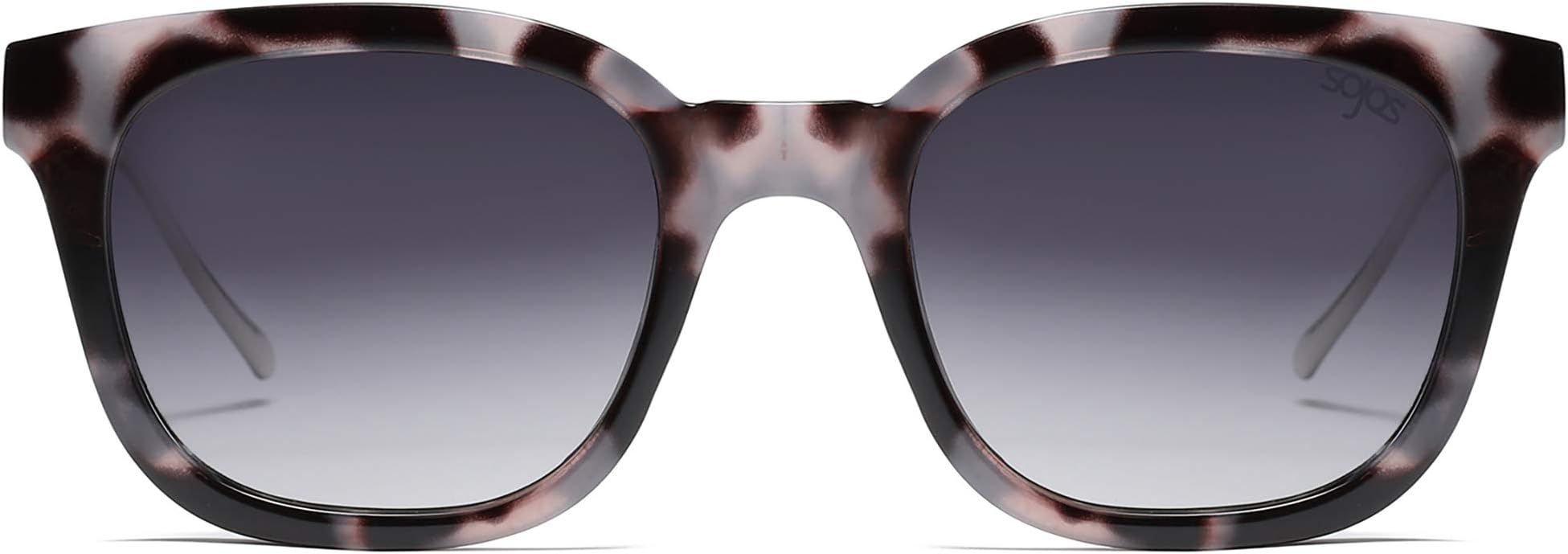 SOJOS Classic Square Polarized Sunglasses Womens Mens Retro Trendy Shades UV400 Sunnies SJ2050 | Amazon (US)
