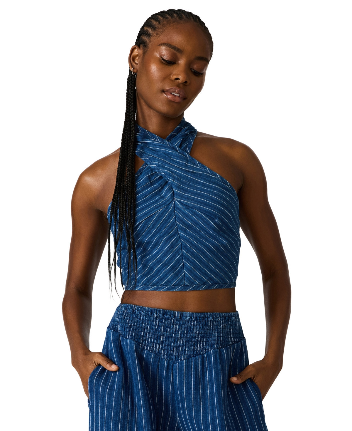 Steve Madden Women's Winnie Sleeveless Top - Mixed Indigo | Macy's