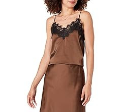 The Drop Women's Natalie V-Neck Lace Trimmed Camisole Tank Top | Amazon (US)