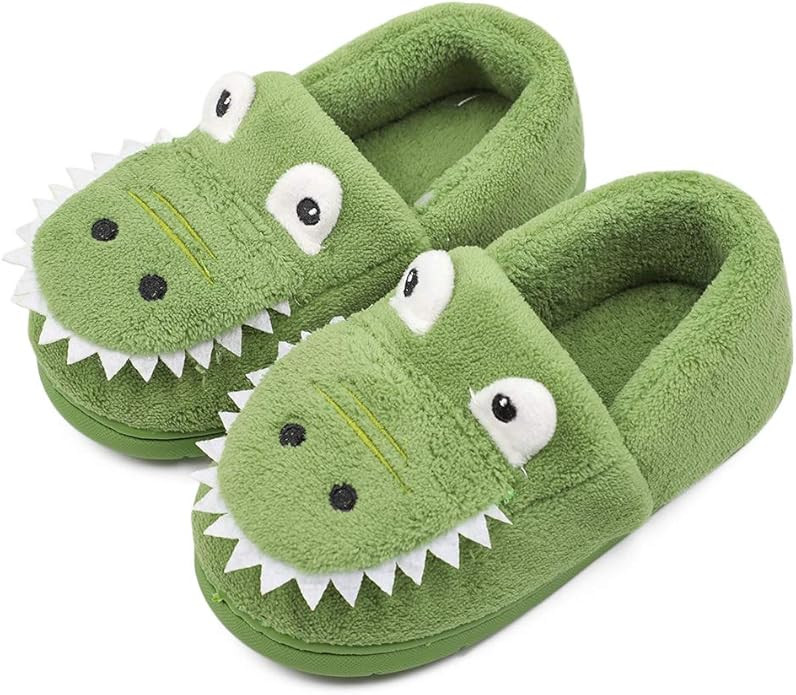 Toddler Baby Boys House Slipper Cute Dinosaur Cartoon Soft Anti-Slip Winter Shoes (Toddler/Little... | Amazon (US)