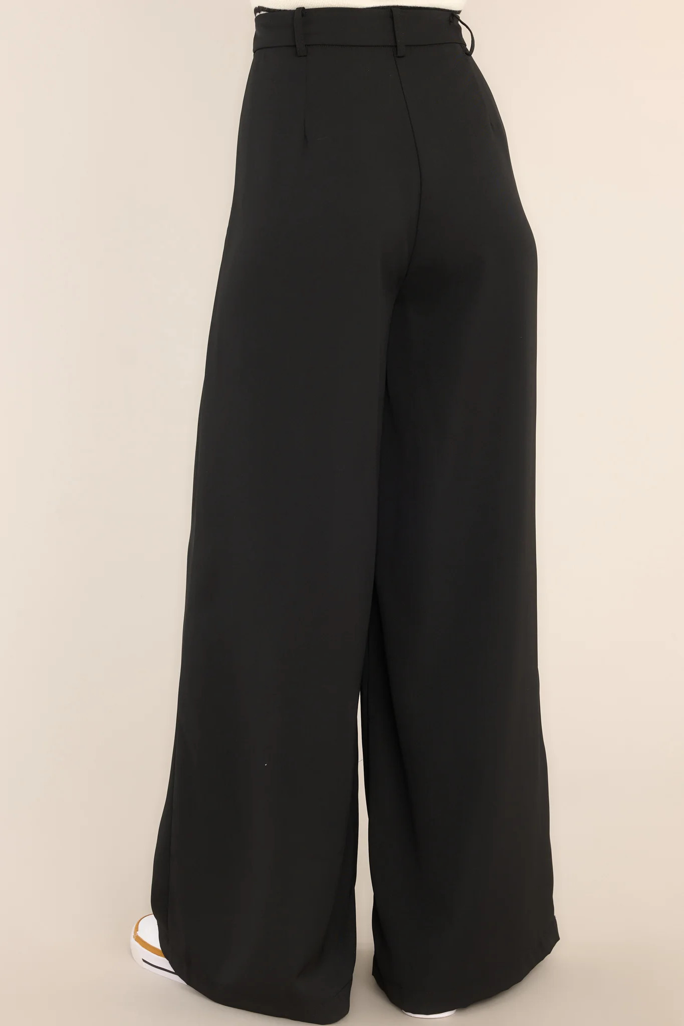Office Chic Black Wide Leg Pants | Red Dress 