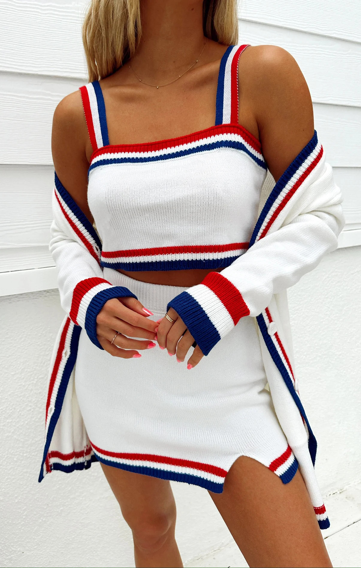 Below Deck Mini Skirt ~ USA Stripe Knit | Show Me Your Mumu