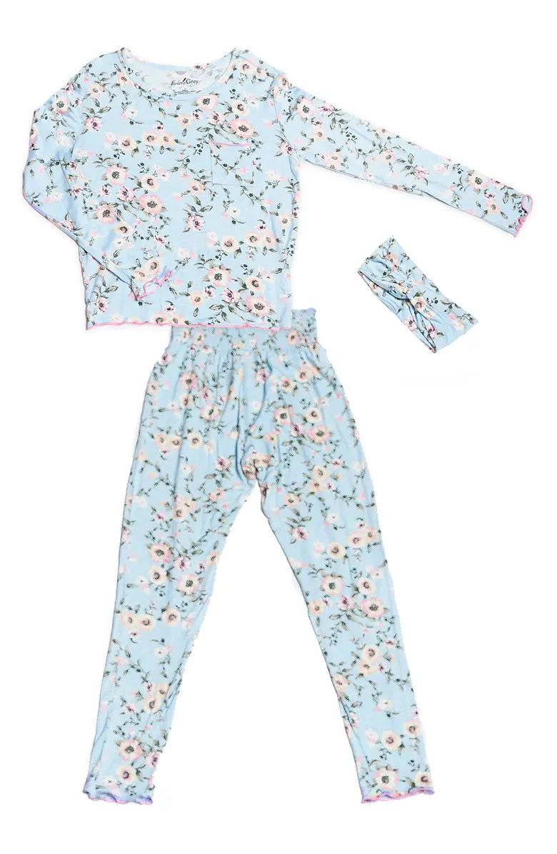Baby Grey by Everly Grey Charlie Fitted Two-Piece Pajamas & Head Wrap Set (Baby) | Nordstrom | Nordstrom
