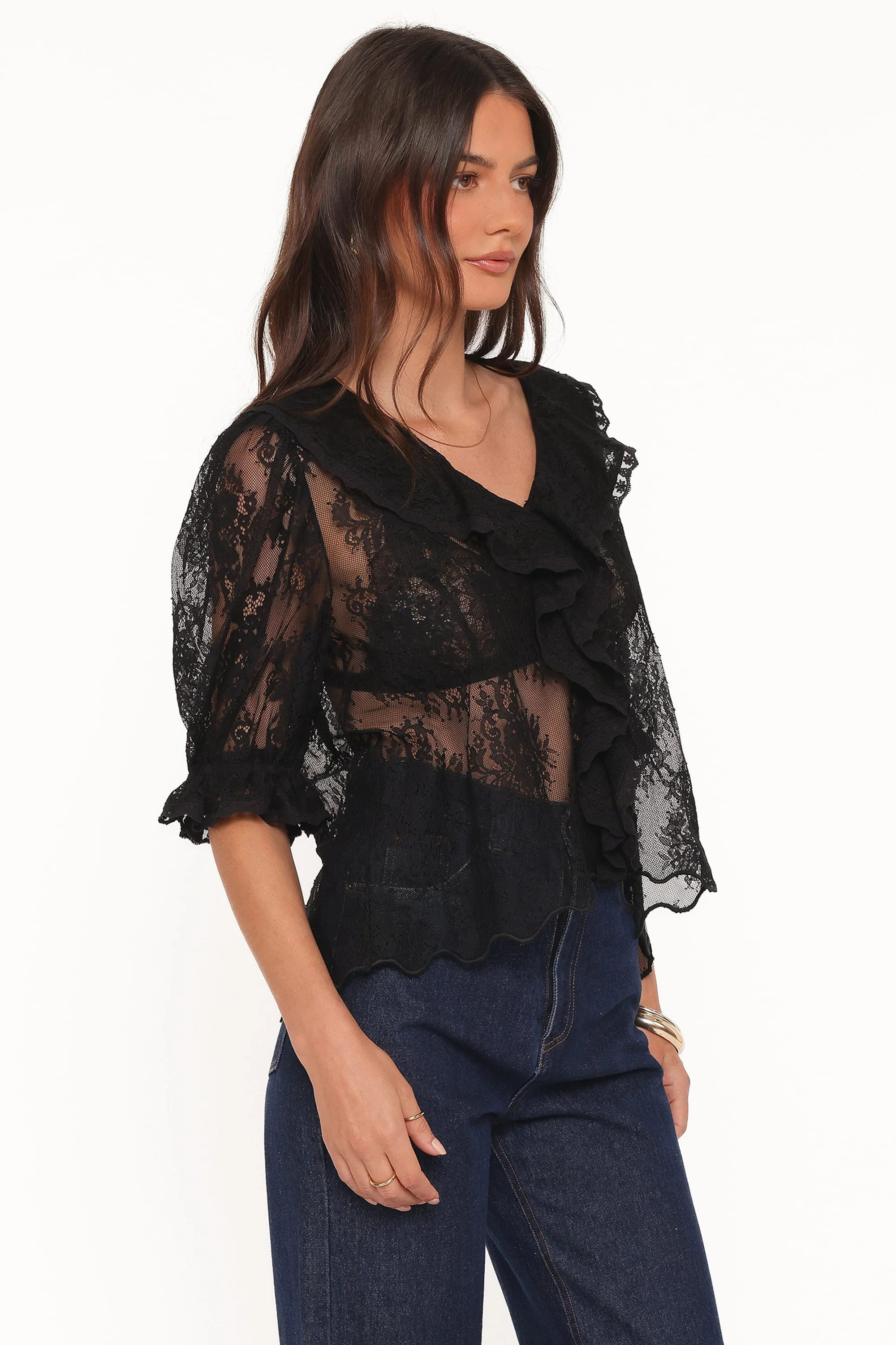 Adhanna Lace Top - Black | Petal & Pup (US)