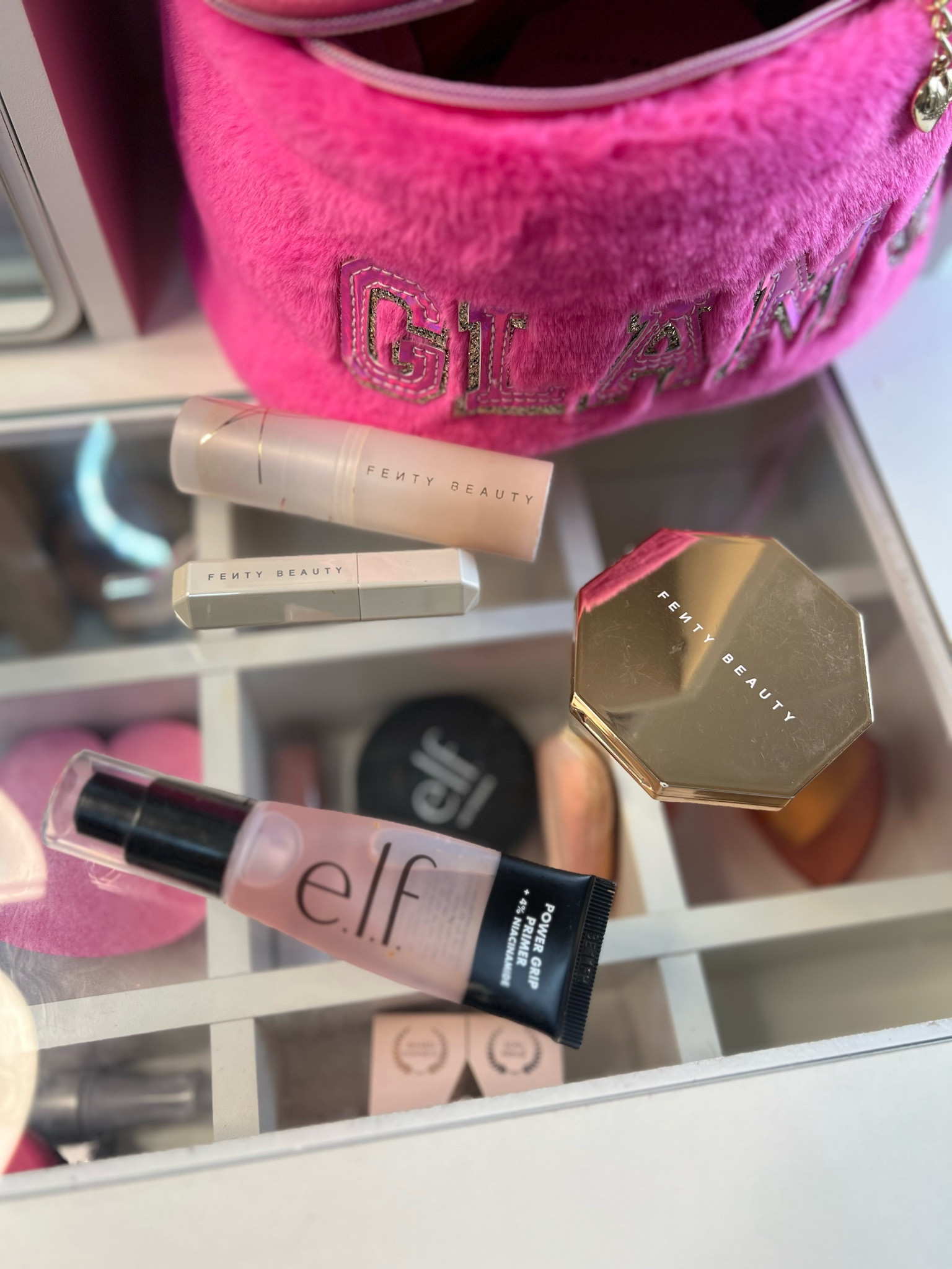 A few makeup favorites of mine are Fenty Beauty and also Elf cosmetics ✨ I love using both brands even though they’re so different. Elf’s primer helps my makeup last all day and I’ve also been loving their HD powder and coral blush. The fenty stick is great to take with you in the go for a quick makeup touch up but I also love using it for a light makeup day. 

#LTKBeauty #LTKxelfCosmetics #LTKWedding