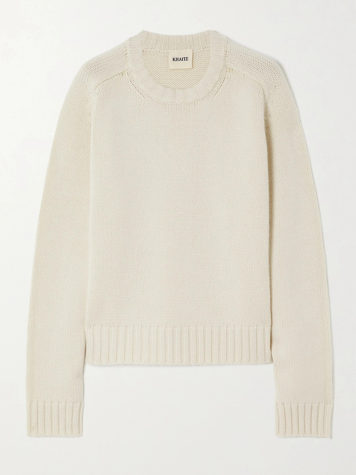 KHAITE - Mae Cashmere Sweater - Off-white | NET-A-PORTER (US)