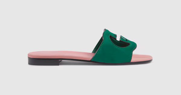 Women's Interlocking G cut-out slide sandal | Gucci (US)