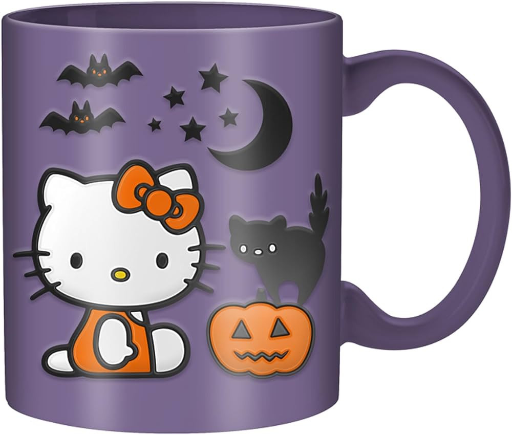 Silver Buffalo Hello Kitty Pumpkin Bats Wax Resist Ceramic Mug, 20 Ounces | Amazon (US)