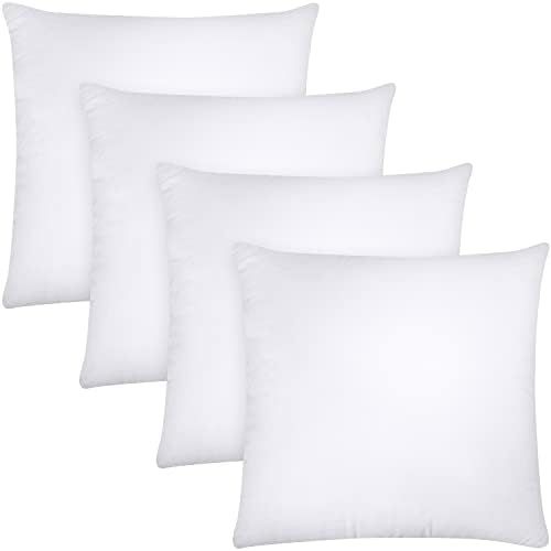 Utopia Bedding Throw Pillows Insert (Pack of 4, White) - 22 x 22 Inches Bed and Couch Pillows - Indo | Amazon (US)