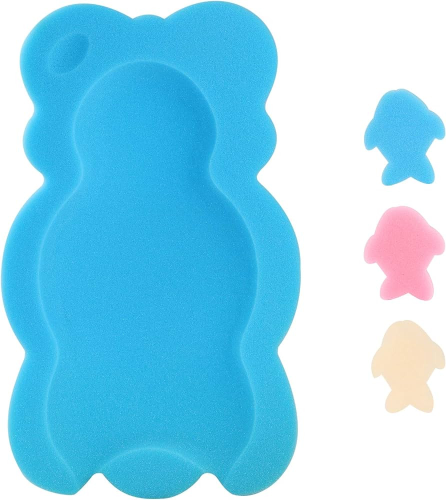 Amazon.com : KECUCO Baby Bath Cushion Infant Bath Sponge Bath Mat, Baby Bath Pad Bath Sponge for ... | Amazon (US)
