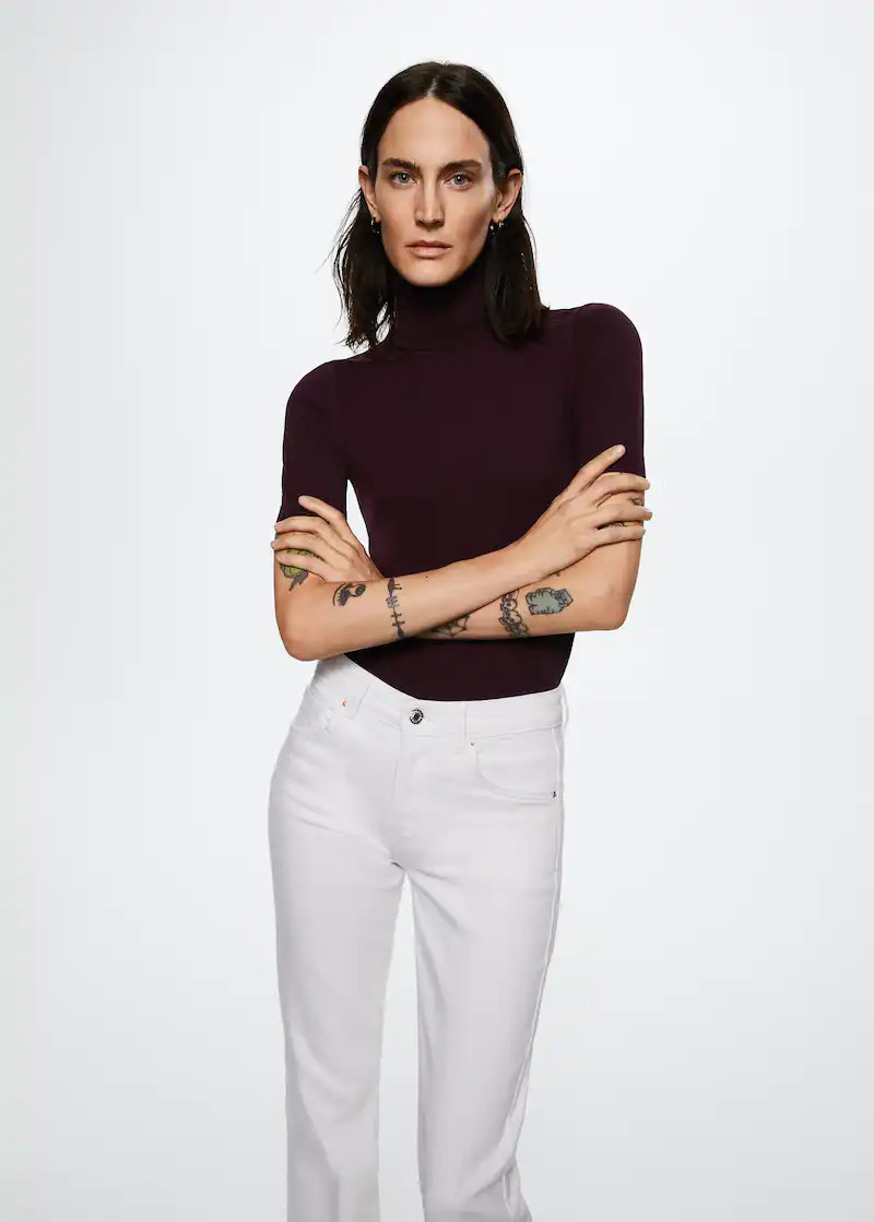 Turtleneck knitted sweater | MANGO (US)