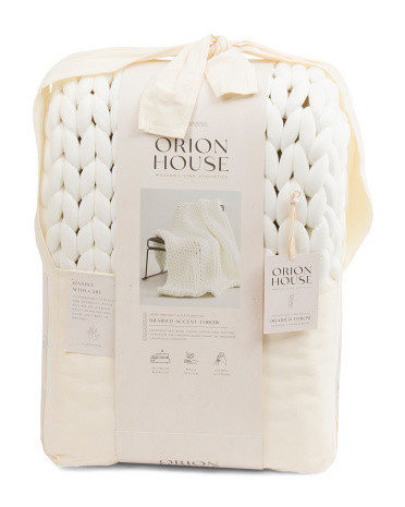 50X60 Chunky Heavyweight Braided Knit Throw, Polyester | TJ Maxx