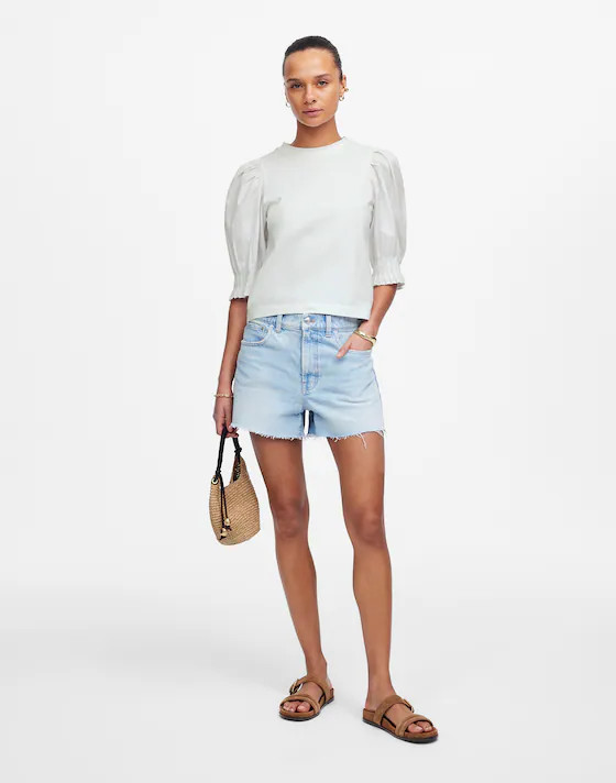 Puff-Sleeve Knit Top | Madewell | Madewell