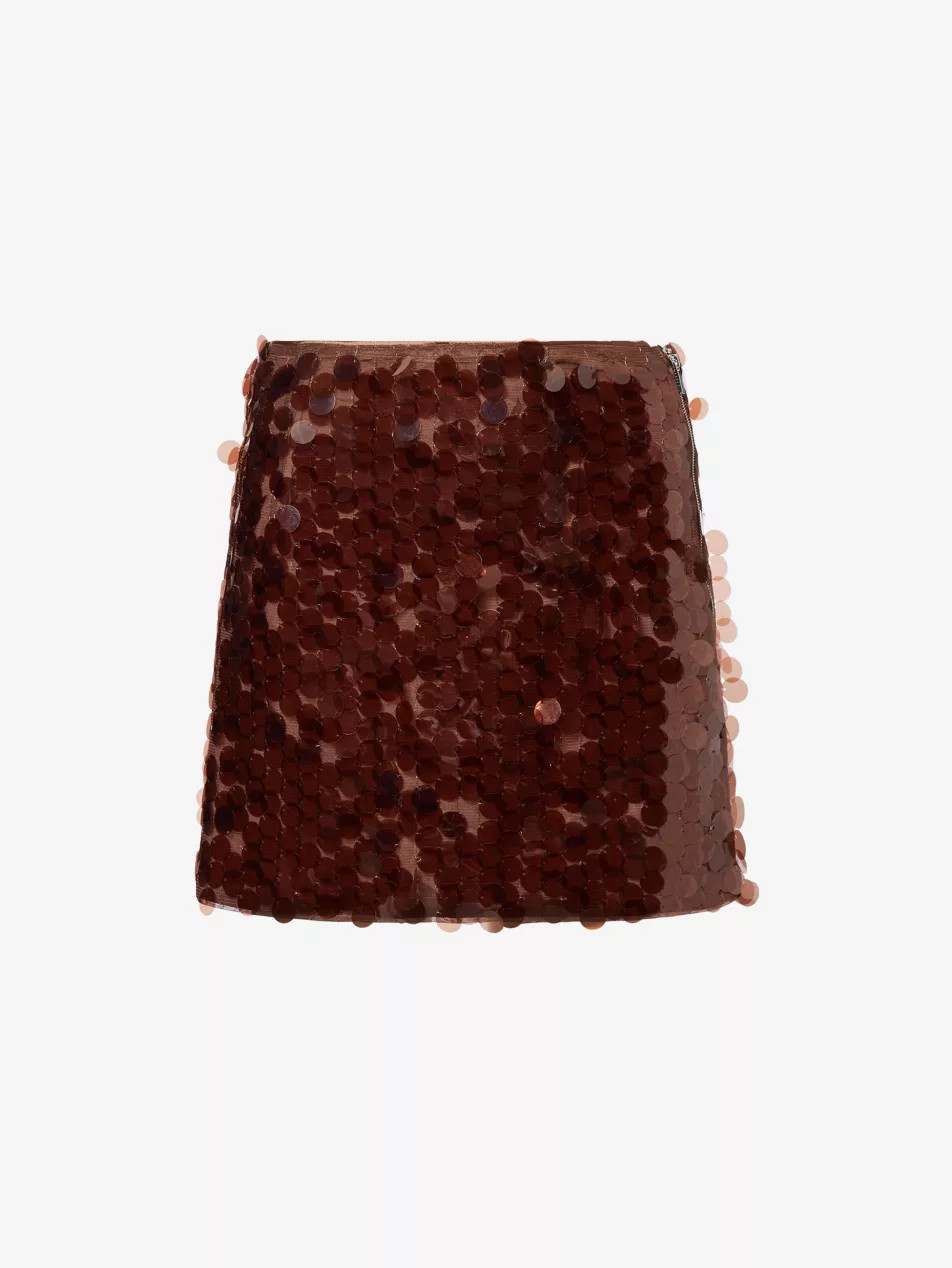 Gloria Sequin Woven Mini Skirt | Selfridges