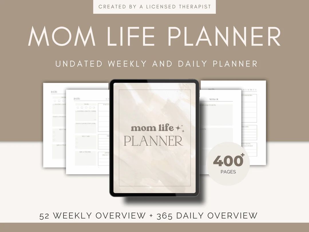 Mom Life Planner Busy Mom Planner Undated Planner Weekly and Daily Undated Planner Printable ADHD... | Etsy (US)