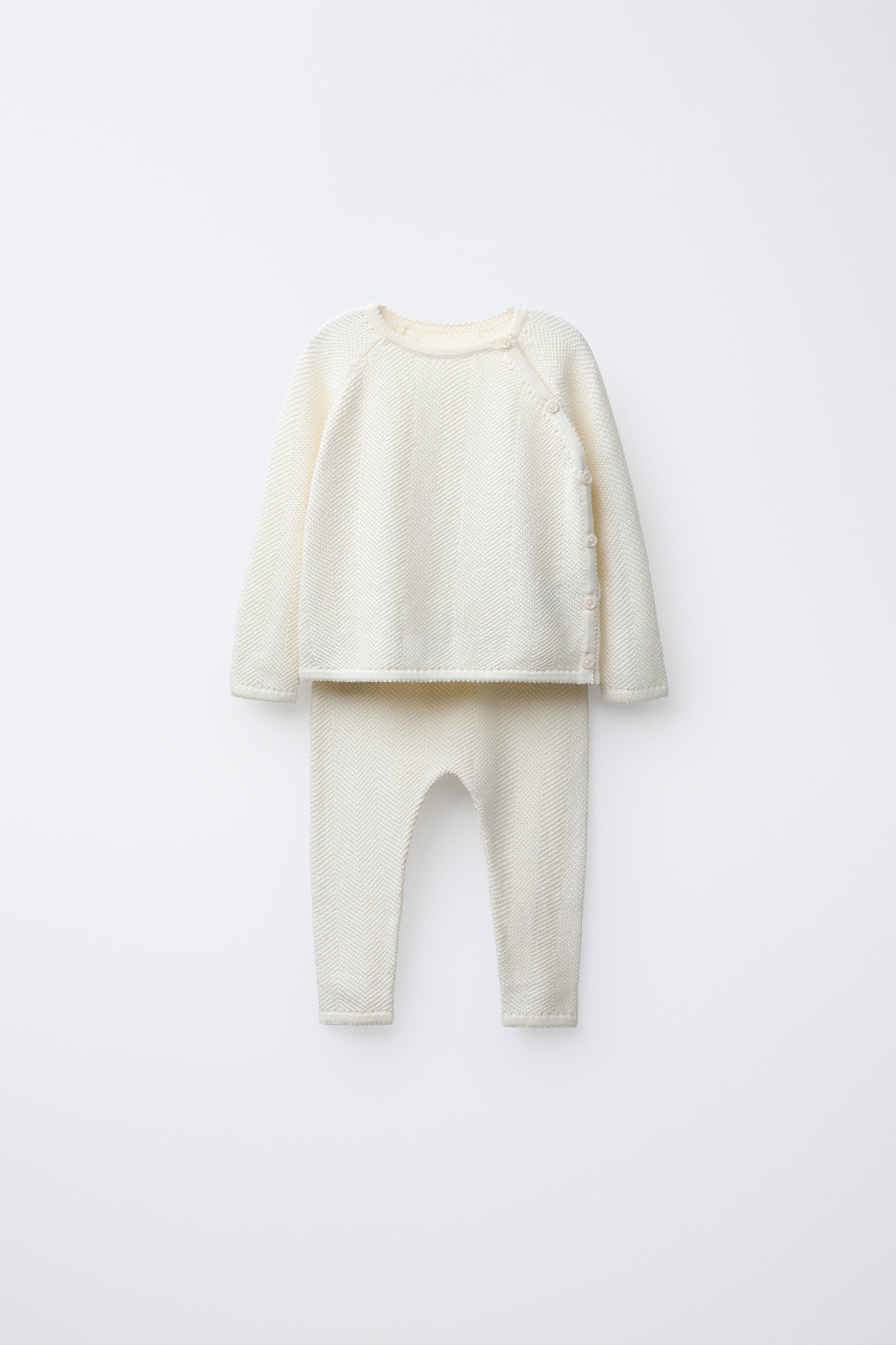 SILK COTTON SWEATER AND PANTS SET | Zara US