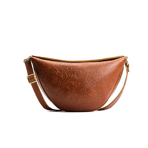 Portland Leather Goods Koala Sling Bag – Leather Sling with Top Magnetic Closure, Interior Pocket & Adjustable Strap – Handmade from the Finest Full-Grain Hides – Medium, Meadow | Amazon (US)