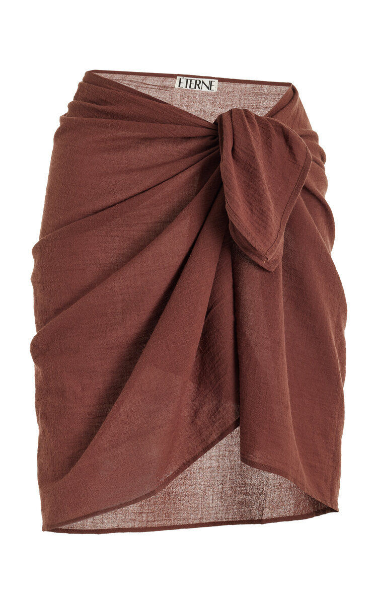 Esme Cotton Mini Sarong Skirt | Moda Operandi (Global)