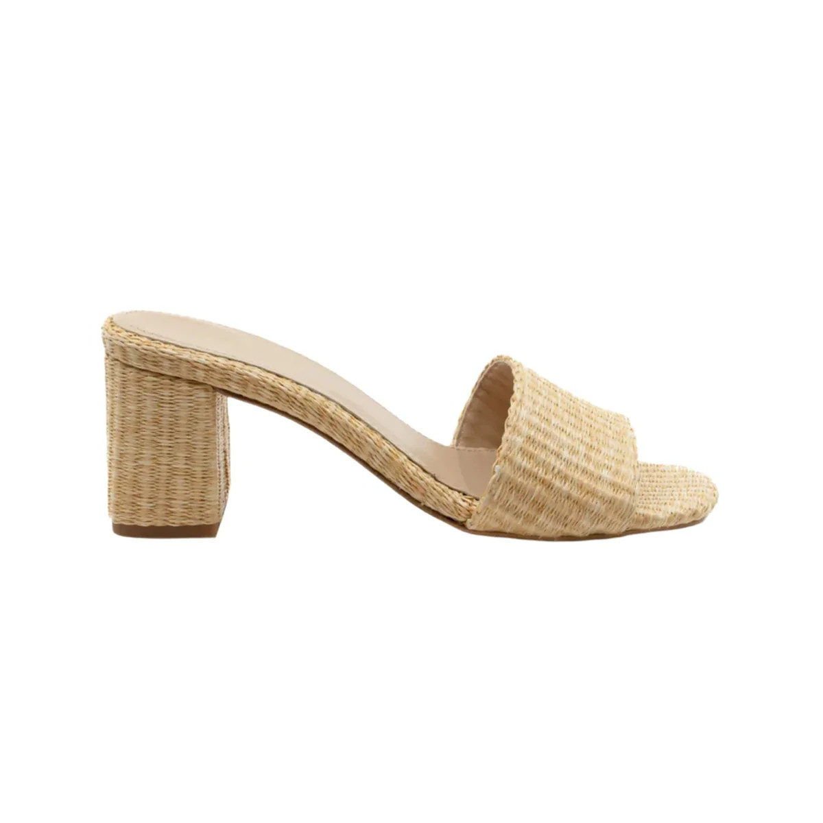 Claudia Natural Raffia Mule | Over The Moon