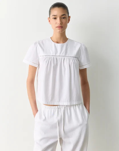 Cotton Babydoll Blouse in White | Glassons AU | Glassons (Australia)