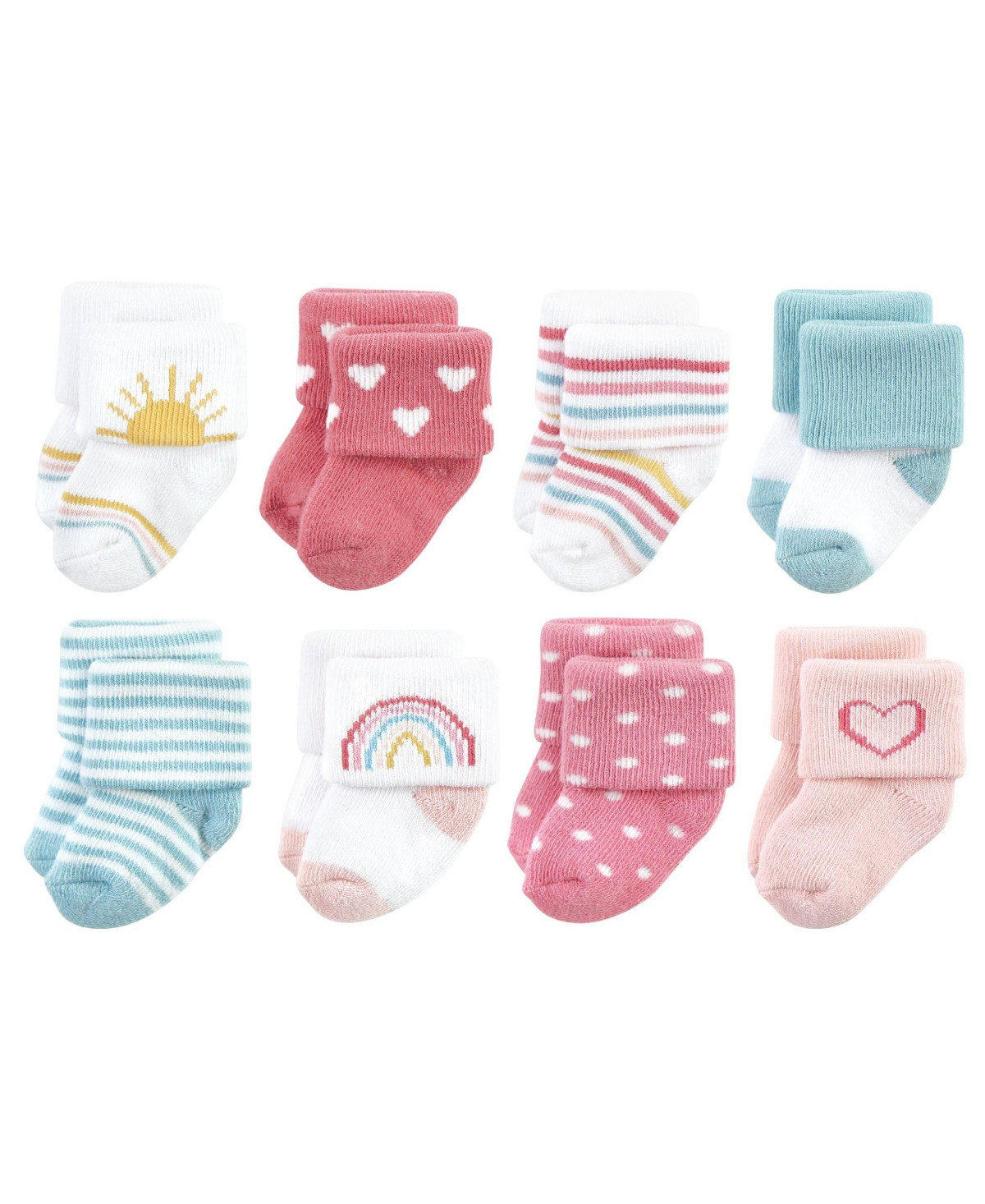 Hudson Baby Baby Girls Hudson 8Pk Terry Socks - Modern rainbow | Macy's