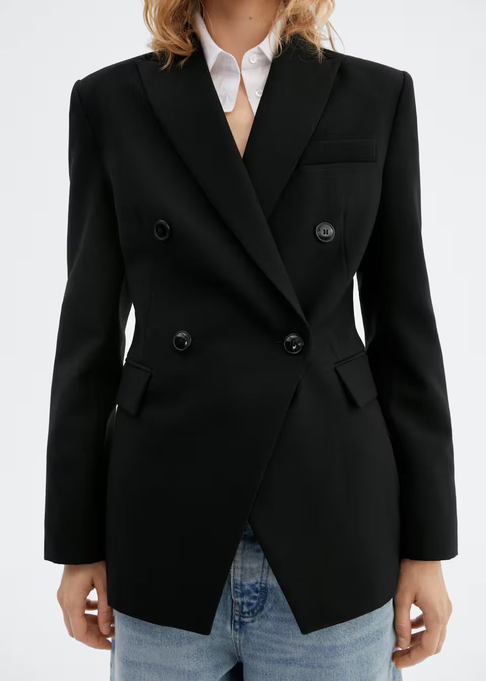 Double-breasted suit blazer -  Women | Mango USA | MANGO (US)