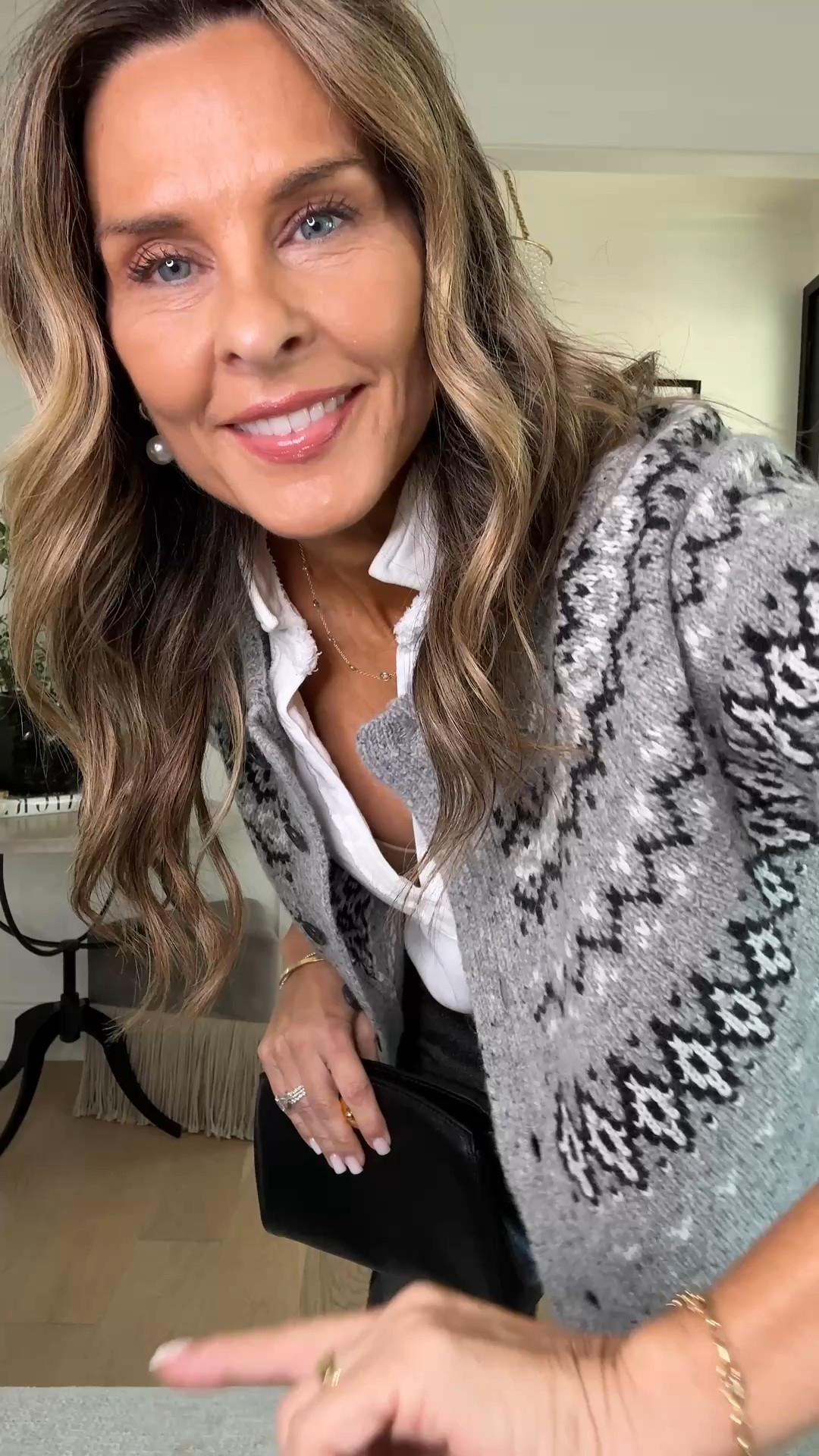 -sweatpant jeans! I’m 5’6”. XS with room. 15% off code at Rag & Bone SHOPMY15
-favorite elevated fleece top! Sz S 
-fair isle cardigan sz small 