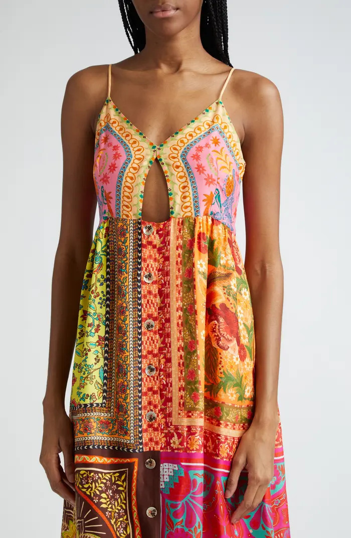 Mixed Scarves Cutout Sundress | Nordstrom