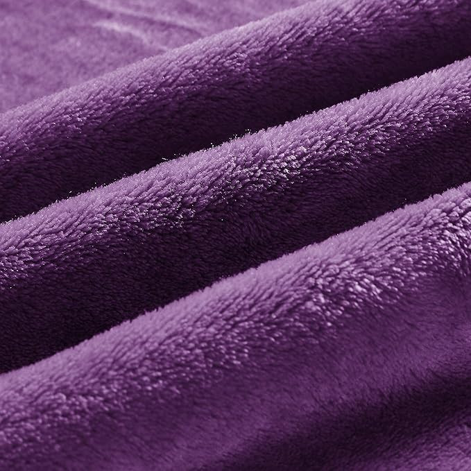 BEDELITE Fleece Blanket Purple Throw Blankets for Couch & Bed, Luxury Plush Cozy Fuzzy Blanket 50... | Amazon (US)