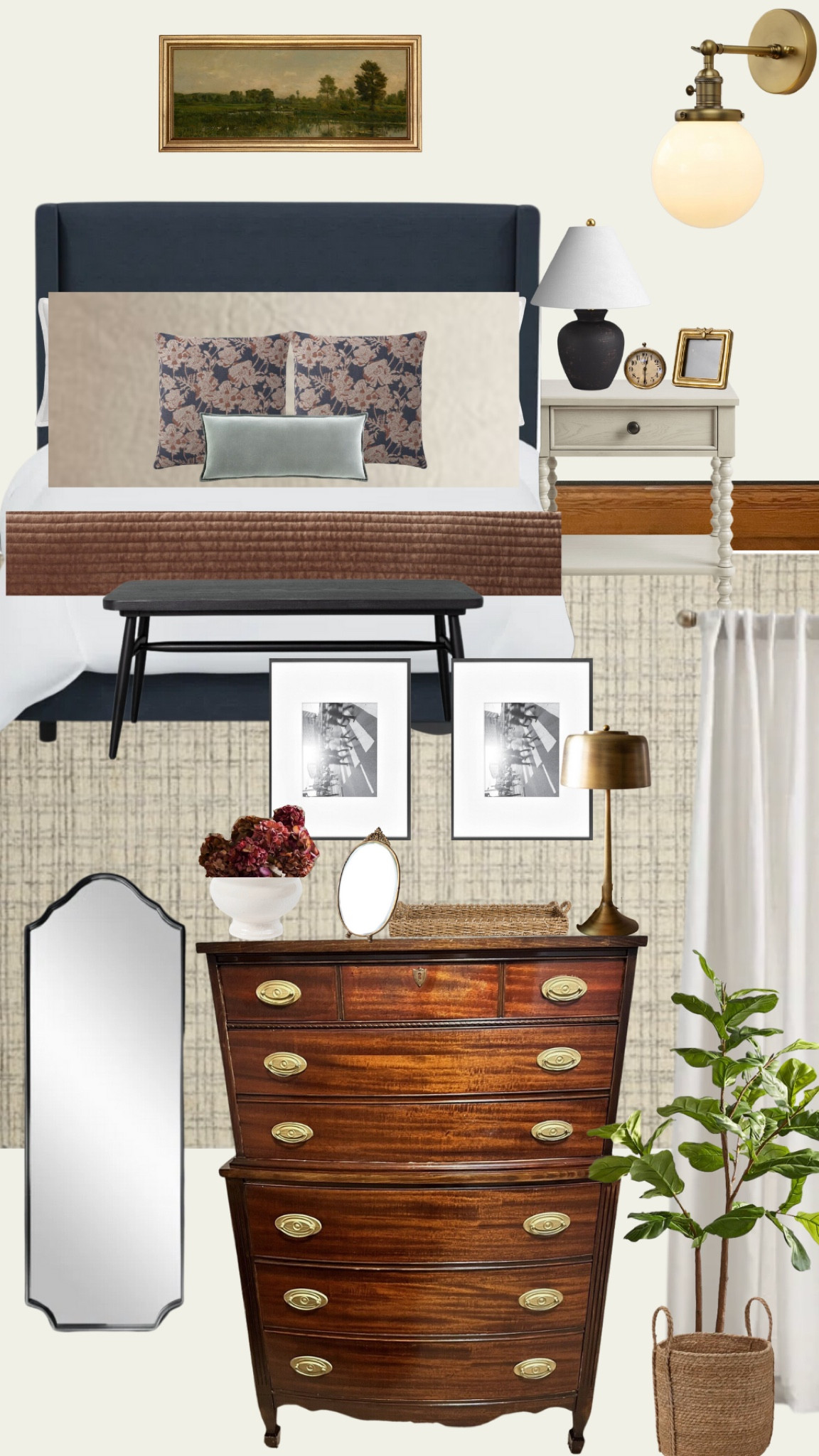 Victorian Farmhouse master bedroom! 