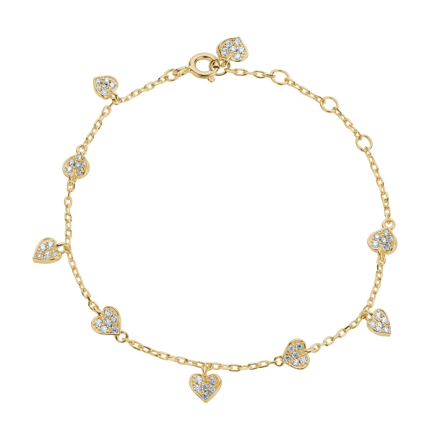 'Where There is Love, There is Magic' Heart Bracelet In Gold Vermeil | Wolf & Badger
