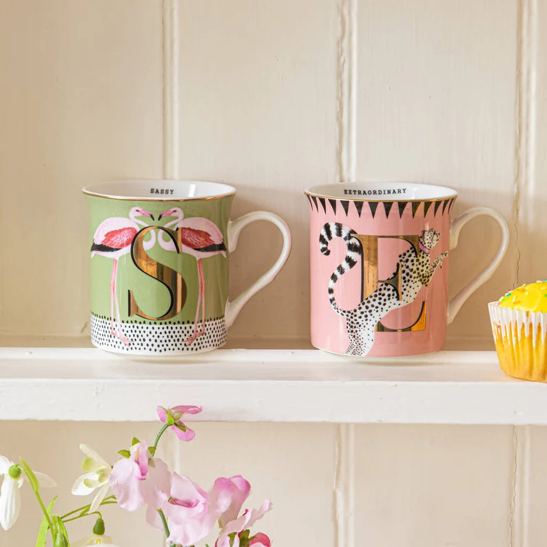 Luxury Gold Ltd Edition Alphabet Mug Porcelaine cadeau de - Etsy France | Etsy (FR)