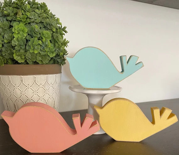 Wooden Birds Choose Your Colors. Spring and Summer Decor. | Etsy | Etsy (US)