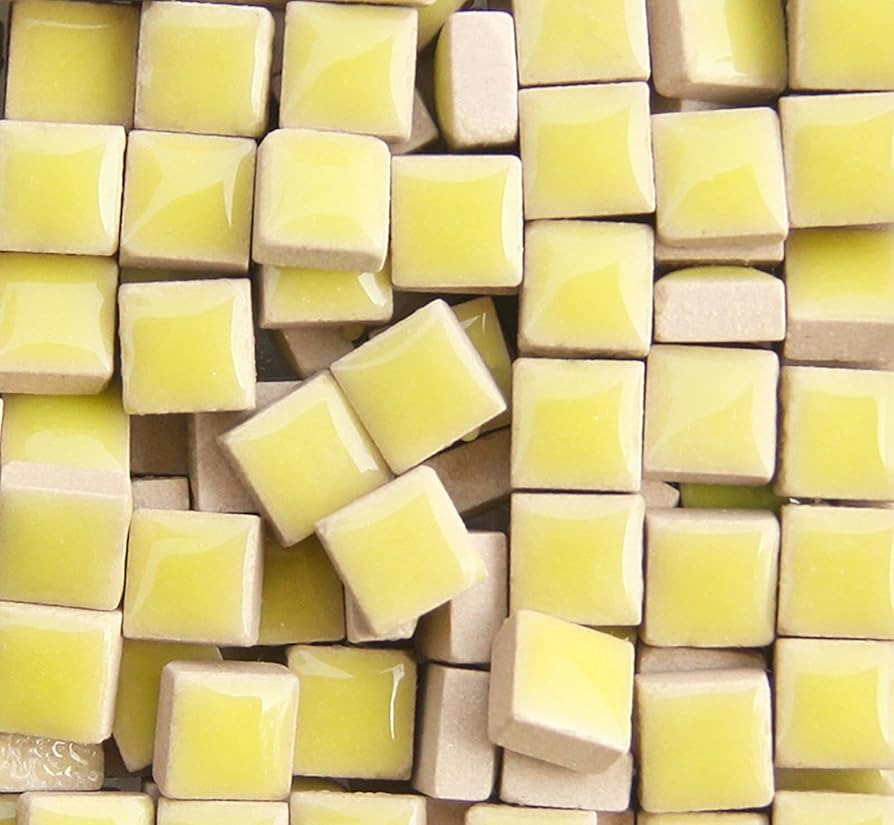 PINUO&KE 200 Pieces / 200 g Mosaic Tiles,Square Ceramic Mosaic Mosaic Glass Pieces Bulk Square 1x... | Amazon (US)